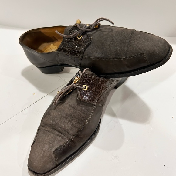 Gently used Genuine alligator Emilio Franco men’s size 12 dress shoes - Picture 1 of 7